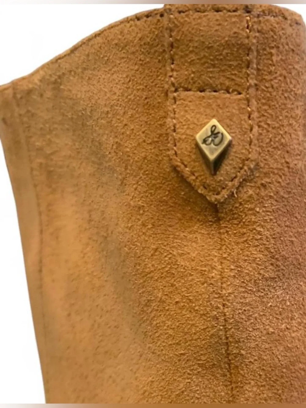 Sam Edelman Victoria Slouch Pull-On Suede Boots Tan 7.5